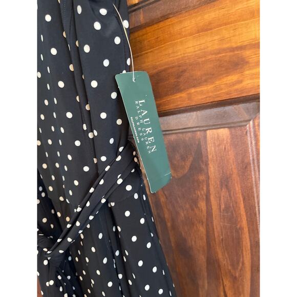 Lauren Ralph Lauren polkadot jumpsuit wide leg size 6 - Picture 3 of 7